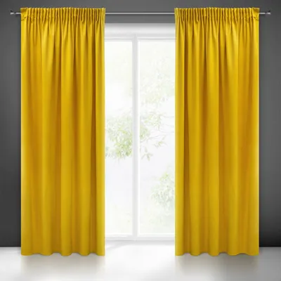 Zdjęcie produktu dla Eurofirany 378082, Przezroczysty, Żółty, Monochromatyczny, Poliester, Wiszący hak, 260 g/m²