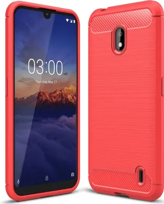 Produktbild von Mobigear Brushed Slim Nokia 2.2 Hülle Flexibles TPU Backcover - Rot