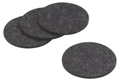 Zdjęcie produktu dla Szklana podkładka filcowa KeLa seria ALIA ciemnoszara 10 cm 4 szt