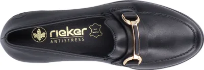 Produktbild von Rieker Damen Slipper Loafer Zierspange elegant 46262, Größe:38 EU, Farbe:Schwarz