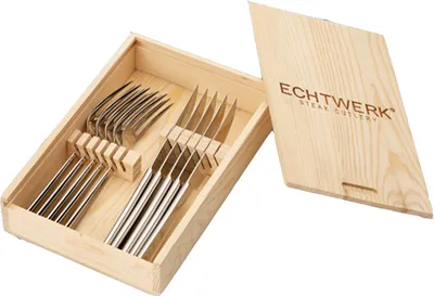Produktbild von Echtwerk Sarre Steakbesteck, 12-tlg., Steak Besteck, Messer, Gabel, Grillbesteck, Stahl / Edelstahl, Silber, EW-SB-0560