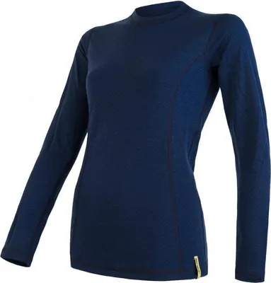 Produktbild von T-shirt Sensor Merino Double Face Damen lang dunkelblau größe L 19200033-02