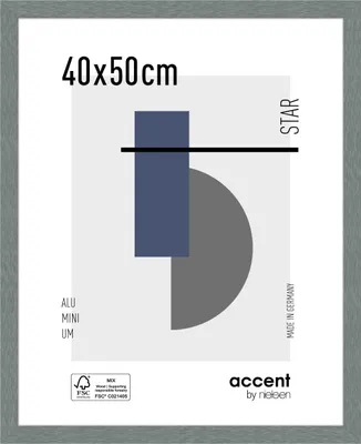 Produktbild von accent by nielsen Aluminium Bilderrahmen Star, 40x50 cm, Struktur Grau