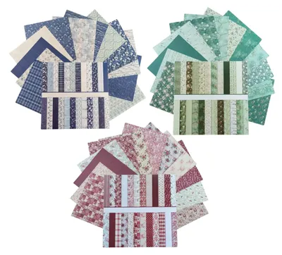 72 Blatt Scrapbook-Papier 15x15 cm, doppelseitig, Blumenmuster