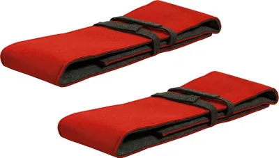 Produktbild von Bierbankauflage für Bierzeltgarnitur 120cm x 25cm (2 Stk.), Auflage: Grau-Rot