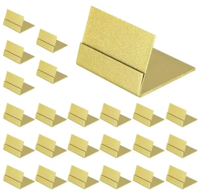 Productafbeelding van 12/24 gouden tafelkaart houders - Stapelbaar, geschikt voor feesten en evenementen