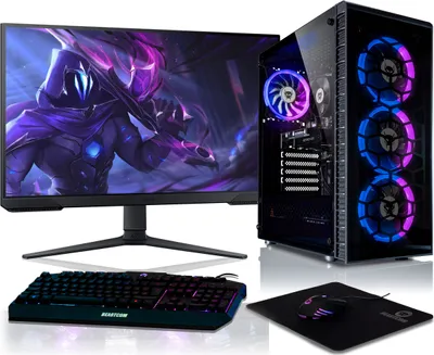 Produktbild von BEASTCOM Q3 | Essential Gaming | Komplett Set PC | AMD Ryzen 7 8X 4,60GHz 16 Threads | 4K Vega Radeon Grafik | 32GB RAM | 1TB SSD | Monitor LED 24" + Tastatur-Set | Windows 11 Pro