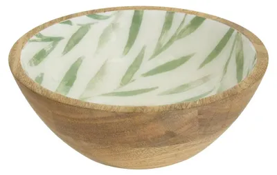 Produktbild von Salatschüssel inaya d19cm olivgrün und mangoholz - Atmosphera créateur d'intérieur