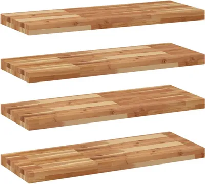 Produktbild von vidaXL Schweberegale 4 Stk. 100x30x4 cm Massivholz Akazie Ölbehandelt