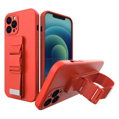 Produktbild von Rope Case Gelhülle mit Lanyard Kettentasche Lanyard iPhone XR rot