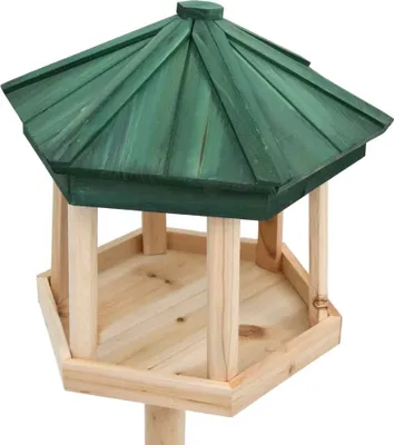 Produktbild von vidaXL Vogelfutterhaus mit Ständer Tanne Massivholz 33x106 cm