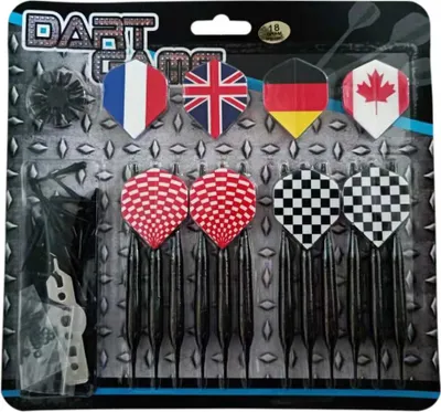 Immagine prodotto di Freccette MASTER in ottone placcato nero 12 pezzi - set softip 18g