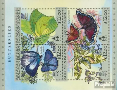 Produktbild von Briefmarken Salomoninseln 2016 Mi 3756-3759 Kleinbogen (kompl. Ausg.) postfrisch Schmetterlinge