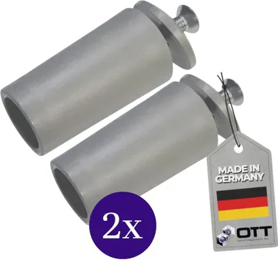 Produktbild von Rollladen-Stopper 40 mm [2 Stück] hellgrau | Anschlagpuffer für Außenrollladen | inkl. Schraube RF-AP-40-GR-02