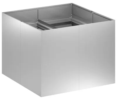 Immagine prodotto di Vaso da giardino in acciaio zincato, colore argento, dimensioni 80 x 80 x 60 cm