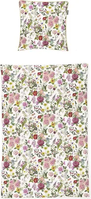 Produktbild von Irisette Mako-Satin Bettwäsche-Garnitur Glamour 8885  Farbe weiss Größe  155x200+80x80cm