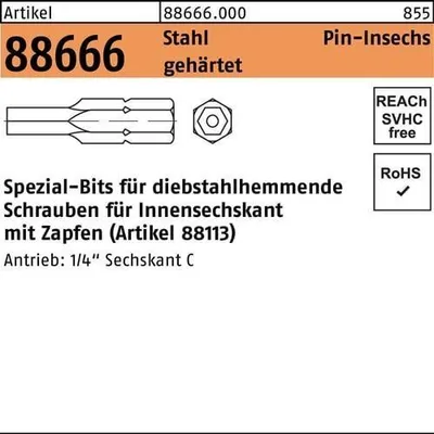 Produktbild von Reyher Spezial-Bits ART 88666 Bits f. ISK Aufn. SW 1/4 m. Za (1 Stück)