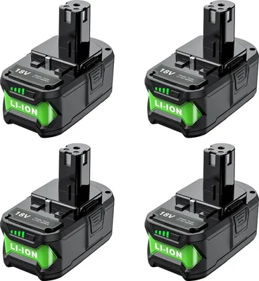 Obrázek produktu pro Náhradní baterie, kapacita 8000mAh, kompatibilní s elektrickým nářadím Ryobi, 4ks 8.0