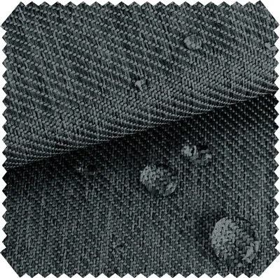 Produktbild von novely® OXFORD 350D Outdoor-Stoff im Leinen-Look - Mélange Polsterstoff - Wasserabweisende Meterware 1lfm - Farbe: 02 Graphit 02
