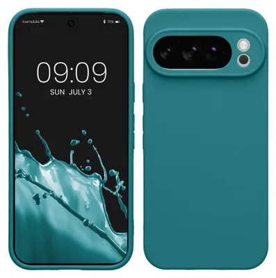 Produktbild von kwmobile Handyhülle für Google Pixel 10 Pro Hülle - weiches Handy Silikon Case - Schutzhülle Cover - Petrol matt