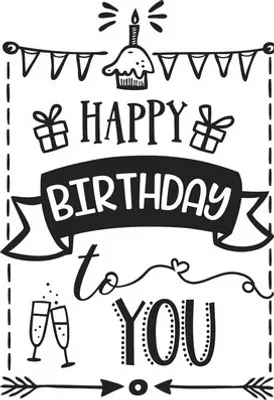 Produktbild von Stempel Happy Birthday", 7x10cm"