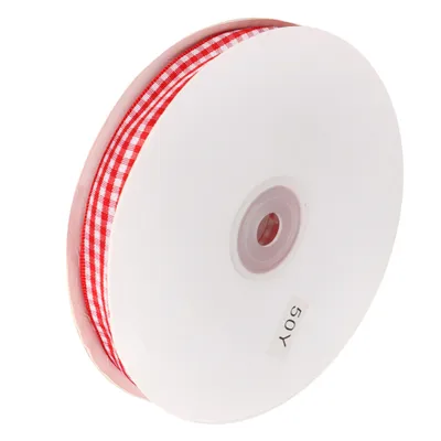 Obrázek produktu pro Károvaná stuha,Černobílá kostkovaná stuha,Červená kostkovaná stuha,50 yardů kostkované stuhy,Kostkovaná stuha Oblečení dekorace