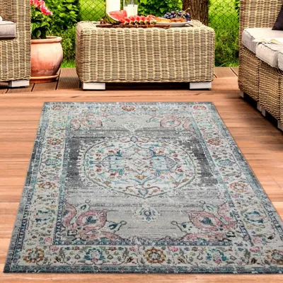 Zdjęcie produktu dla Dywan orientalny do salonu w kolorze szarym Rozmiar - 240 x 340 cm