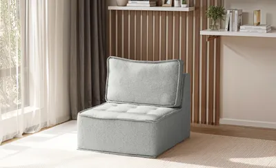 Produktbild von Sessel SANDE 1-Sitzer Modul Stoff Alpine Hellgrau