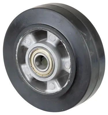 Produktbild von BS Rollen Rad Durchmesser 160mm Tragfähigkeit 300kg Elastic-Vollgummi-Rad Nabenlänge 60mm - B80.160