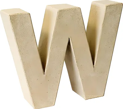 Produktbild von KNORR prandell 3D-Buchstabe "W" Pappmaché 175 x 55 mm
