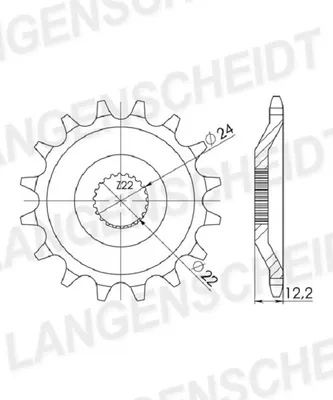Image de Pignon Supersprox 520 - 17Z CST-1125:17|à denture fine 22,0/24,0