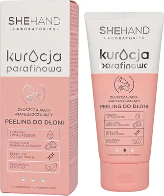 Produktbild von Shehand Kuracja Parafinowa złuszczająco-natłuszczający peeling do dłoni, 75g