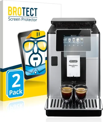 Produktbild von 2x Für DeLonghi PrimaDonna Soul ECAM610.55.SB Schutzfolie BROTECT Displayschutz Display Schutz Folie Klar Transparent