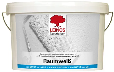 Produktbild von LEINOS Raumweiß 10 l für Wände innen, naturweiß matt, diffusionsoffen
