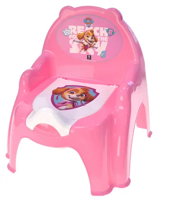 Image de Siège-toilette pour enfant, thème Pat' Patrouille, modèle Skye, 2 en 1, éducatif, avec insert amovible rose, référence QB001-401