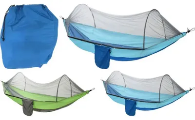 Produktbild von Hängematte mit Moskitonetz PROGARDEN 140 x 260 cm grün