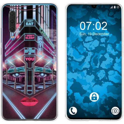 Produktbild von PhoneNatic Case kompatibel mit Huawei P30 Silikon-Hülle Retro Wave Cyberpunk.02 M5