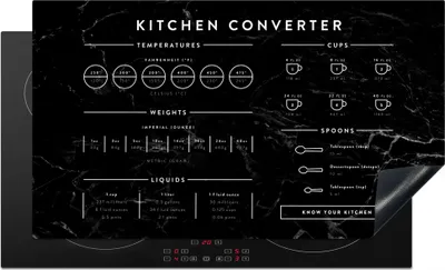 Produktbild von KitchenYeah© Herdabdeckplatte Küche - Marmor - Manuell , 90x52cm, Küche Deko, Glaskeramikkochfeld Herdabdeckung, Abdeckplatte fùr Kochfeld