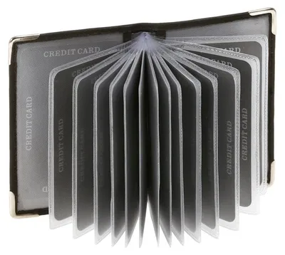 Image de Porte-cartes d'identité - Cuir véritable - Noir - 10 x 6,5 cm - Classique - Porte-cartes et cartes
