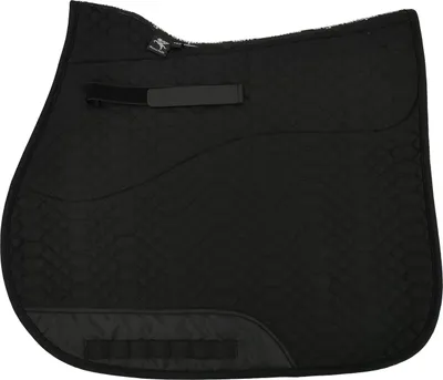 Produktbild von Engel Reitsport Lammfell Schabracke SCHABRA5 Hoher Widerrist Wirbelsäulenfrei Fell in Sattellage Schwarz/Med. VSS (Vielseitigkeit/Springen)