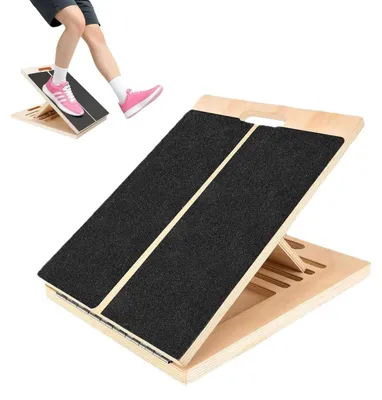 Image de Omgoods - Planche d'équilibre en bois avec 5 angles réglables et poignée