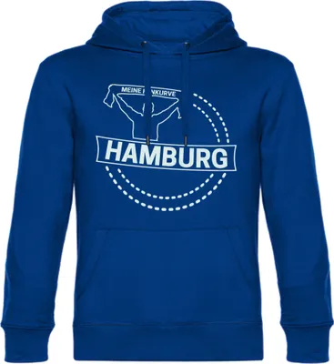 Produktbild von multifanshop Kapuzen Sweatshirt - Hamburg - Meine Fankurve, blau, Größe XXL