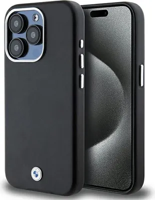 Produktbild von Etui Bmw Unterschrift gewickelt Metall Magsafe Na Iphone 15 Pro - Czarne