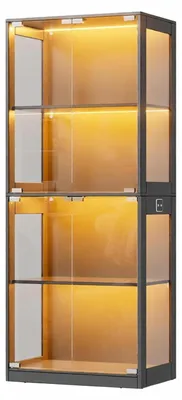Obrázek produktu pro Prosklená vitrína LED senzor - Černá - 54 x 160 x 34 cm
