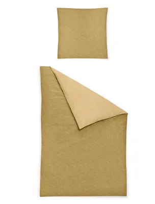 Produktbild von Irisette Fein-Biber Bettwäsche-Garnitur Andre-8308 Größe 155x200+80x80 cm Farbe gold-40