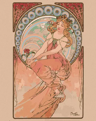 Produktbild von Zuty - Malen nach Zahlen - DIE MALEREI (ALPHONSE MUCHA), 40x50 cm, ohne Keilrahmen