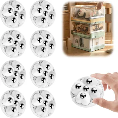Produktbild von Kunststoff-Möbelrollen - 8 Stücke - weiß