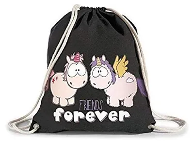 Sporttasche, Einhorn-Motiv, Polyester, 36x2,5x42 cm, waschbar