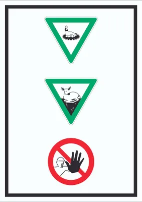 Produktbild von Brut- und Setzzeit Betreten verboten hochkant Symbol Schild A3 Rückseite selbstklebend