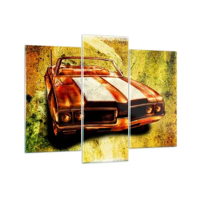 Produktbild von Bilder auf glas - Auto Geschwindigkeit Cabriolet - 130x100cm - Glasbilder - Wandbilder - Kunstdruck - zum Aufhängen bereit - Wanddekoration aus Glas - Glas Bilder - Wandbild auf Glas - GCB130x100-0531